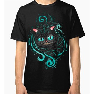 เสื้อยืดผ้าฝ้ายพรีเมี่ยม เสื้อยืดผ้าฝ้าย พิมพ์ลาย Cheshire Cat Art Alice In Wonderland ใส่สบาย สําหรับผู้ชาย NKehin55CJd