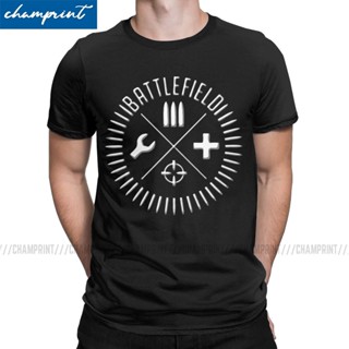 Battlefield T-Shirts Men Battle Field War Shooter Games Novelty Cotton Tee Shirt O Neck Short Sleeve T Shirts Graphic Cl