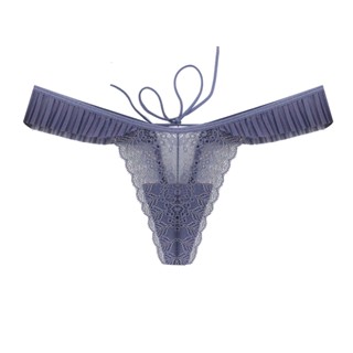 Annebra กางเกงใน ทรงจีสตริง ผ้าลูกไม้ G-String Panty รุ่น AU3-741 สีเทา