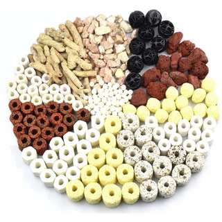 All About Pet หินกรอง 12 in 1 หินกรองตู้ปลา 500g หินภูเขาไฟ หินกรองบ่อปลา Ceramic Ring