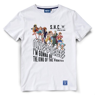 Dextreme เสื้อวันพีซ T-shirt DOP-1025 One Piece ลาย SHC สีขาว