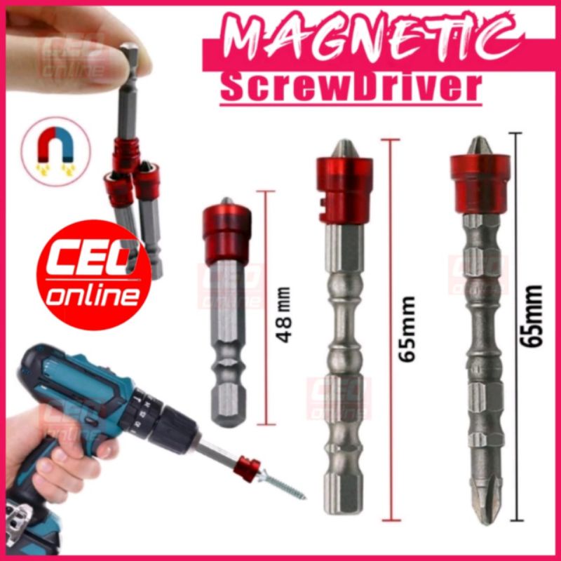 CEO ดอกไขควงแม่เหล็ก Cross-head PH2 ดอกไขควงแม่เหล็ก 1/4 นิ้ว Hex Shank ไขควงไฟฟ้า