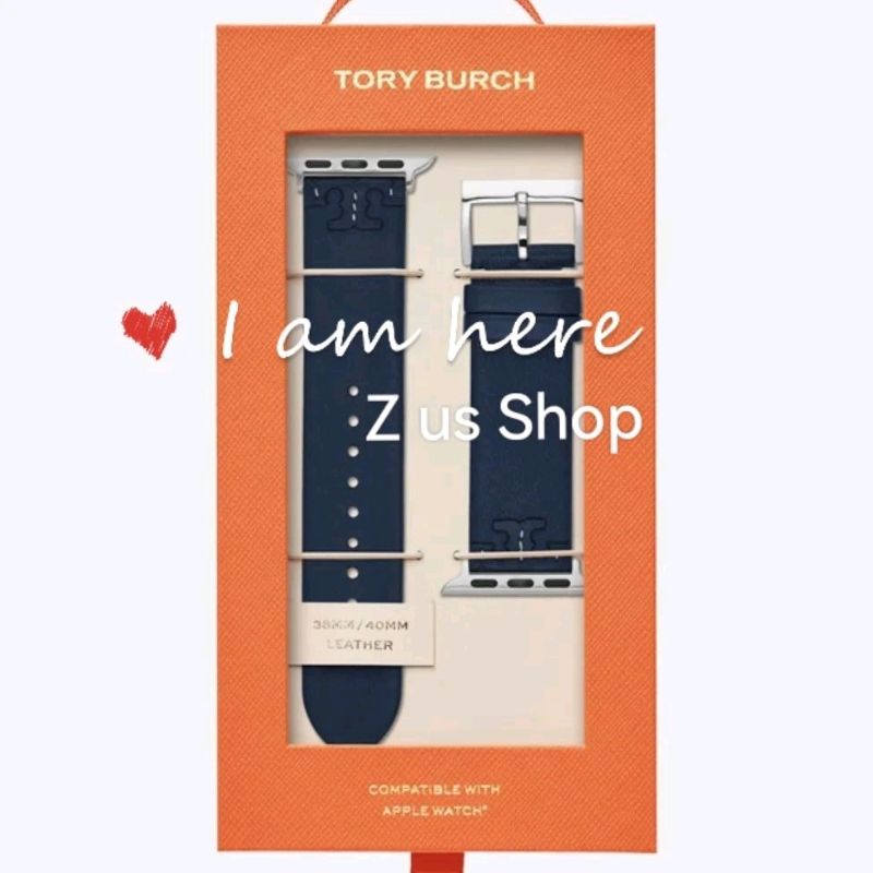 พร้อมส่ง TORY BURCH MCGRAW BAND FOR APPLE WATCH, NAVY, 38MM – 40MM :