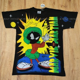 MARVIN THE MARTIAN  LOONEY TUNES CARTOON BOOTLEG OVERPRINT เสื้อลายการ์ตูน เสื้อลายน่ารัก