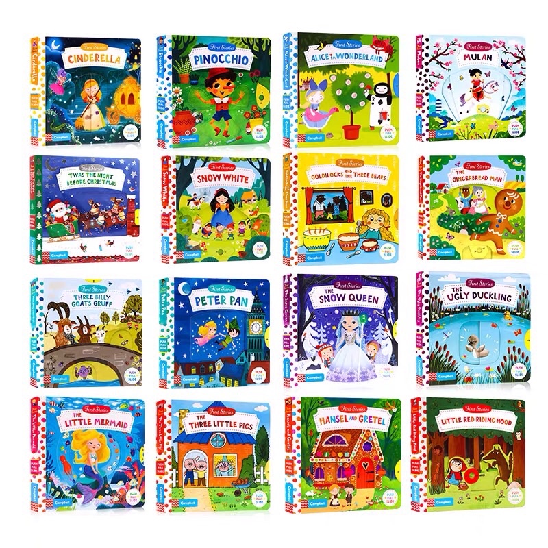 พร้อมส่ง SET 1 Campbell Busy Book นิทานเด็กบอร์ดบุ๊คFirst Story หนังสือเด็ก อ่านเล่น หนังสือเลื่อนขึ้นลงได้