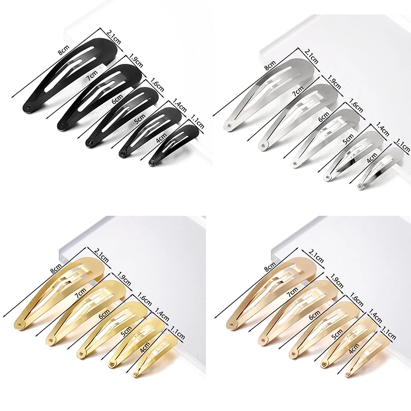 20ชิ้น กิ๊บติดผมทรงหยดน้ำ (4-8cm) กิ๊บเปาะแปะ สำหรับทำกิ๊บ DIY อุปกรณ์ทำเครื่องประดับ