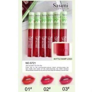 ⚡FLASH SALE⚡♡พร้อมส่ง ของแท้ พร้อมส่ง Sasimi Alovera Lip Gloss S721 ลิปกลอสว่านหางจรเข้ 99%(24pcs in a box)