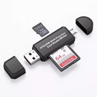 2 In 1 USB OTG Card Reader แฟลชไดรฟ์ความเร็วสูง USB2.0 Universal OTG TF/SD Card โทรศัพท์ Android คอมพิวเตอร์ Extension