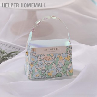 Helper Homemall ถุงขนม แบบมือถือ ลายดอกกุหลาบ สําหรับใส่ของขวัญ งานแต่งงาน 10 ชิ้น