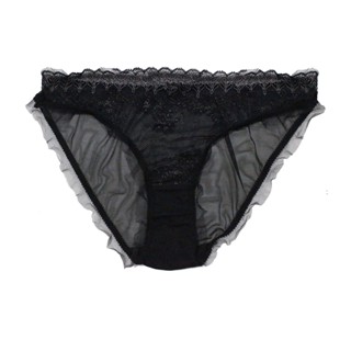 Annebra กางเกงใน ทรงบิกีนี่ ผ้าลูกไม้ Bikini Panty รุ่น AU3-740 สีดำ