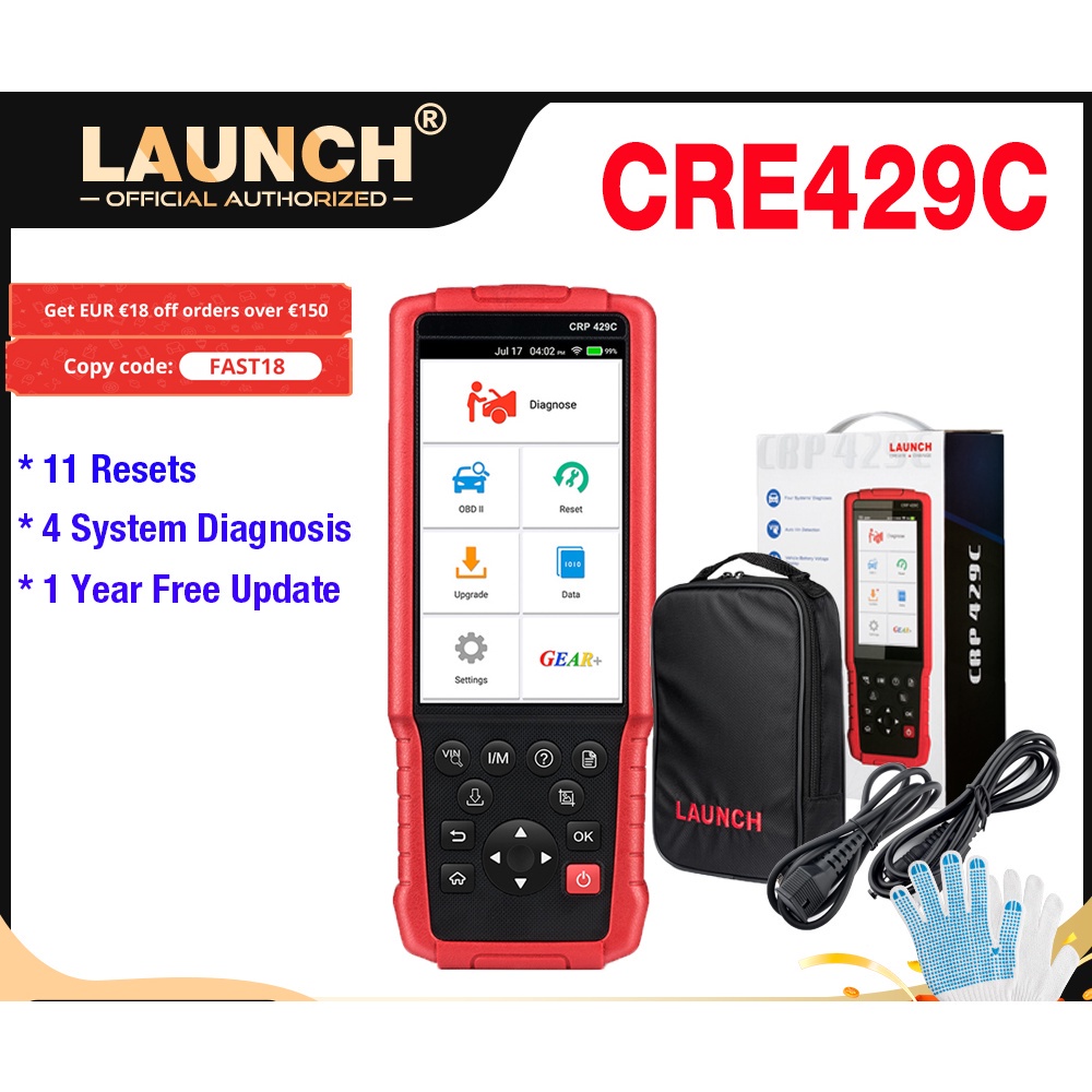 เปิดตัว CRP429C เครื่องอ่านรหัส OBD/OBDII 4 ระบบ 11 บริการพิเศษ ABS/SRS/ENG/AT X431 เครื่องมือวินิจฉ