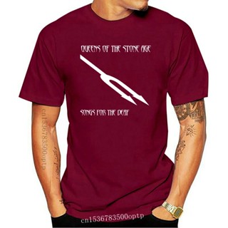 เสื้อยืด พิมพ์ลาย Queens Of The Age Stone Songs สีดํา สําหรับผู้ชาย