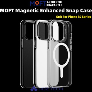 MOFT Snap Phone Case เพิ่มประสิทธิภาพ แม่เหล็ก 2 เท่า เคสโทรศัพท์มือถือ กันกระแทก ปิดด้านหลัง แบบแม่เหล็ก สําหรับ Phone 14 Plus Pro Max Series