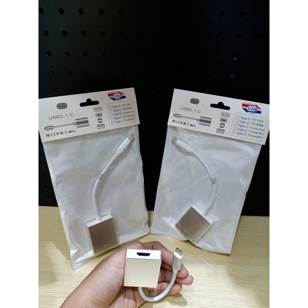 ตัวแปลงอะแดปเตอร์ Type C เป็น HDMI USB 3.1 C Type C เป็น HDMI C เป็น HDMI