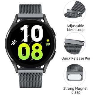 Milanese สายนาฬิกาข้อมือสเตนเลส แม่เหล็ก 16 18 20 22 มม. ปลดเร็ว สําหรับ Samsung Galaxy watch 5 4 Active 2 Huawei gt 2 3 pro