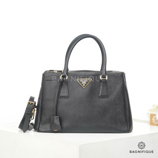 PRADA SAFFIANO 30 BLACK SAFFIANO LEATHER GHW 2012