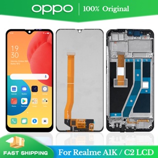 6.1&amp;#39;&amp;#39ของแท้ อะไหล่หน้าจอสัมผัสดิจิทัล LCD แบบเปลี่ยน สําหรับ OPPO A1K CPH1923 Realme C2 RMX1941