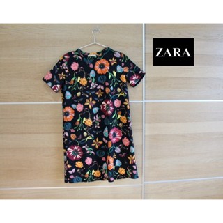 ZARA x Cotton dress พิมพ์ลาย อก 36 ยาว 33 ❌Tag ตัด ไม่ตำหนิ ลายสวย สภาพใหม่