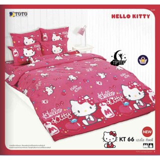 TOTO ผ้าปูที่นอนคิตตี้ (รวมผ้านวม) ลาย KT66 Hello Kitty