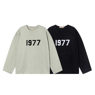 เสื้อคาร์ดิแกนกันหนาว แขนยาว คอกลม ผ้าถัก ปักลาย 1977 สไตล์สตรีท แฟชั่นสําหรับผู้ชาย และผู้หญิง