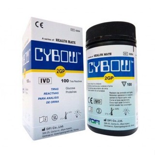 Cybow 2GP 100 strips Glucose Protein แถบตรวจปัสสาวะ แถบตรวจหาสารเคมีในปัสสาวะ ดูการทำงานของตับ จำนวน 100 ชิ้น 01984