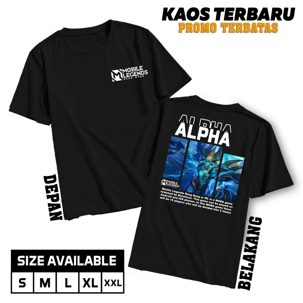 เสื้อยืด DIMENSIONS - Mobile Legends MLBB T-Shirt - ALPHA - Mobile Legends / All Role T-Shirt - Cool