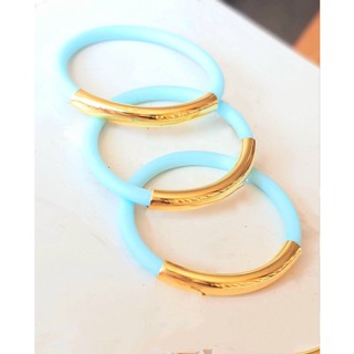 🌍แหวนบาร์เงินชุบทองคำ18kแท้💯ราคา/วงยางนำเข้าUSAแท้