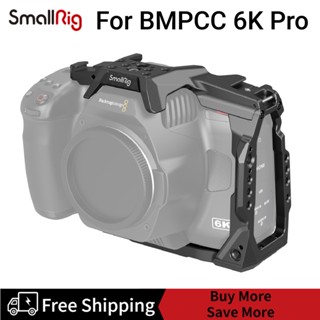 SmallRig BMPCC 6K Pro Half Cage Only for Blackmagic Pocket Cinema Camera 6K Pro, Lightweight Design, Built-in NATO Rail &amp; Cold Shoe Mount - 3665