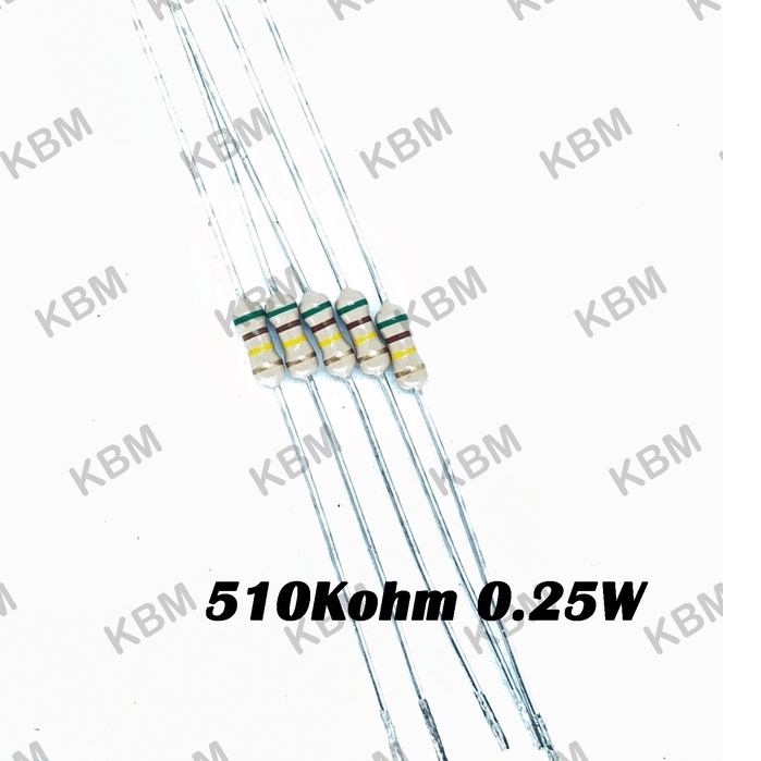 Resistor ตัวต้านทาน 510Kohm 0.25W 1W 511Kohm 0.25W 1% 560Kohm 0.5W  0.25W 1W 620Kohm 0.25W 0.5W