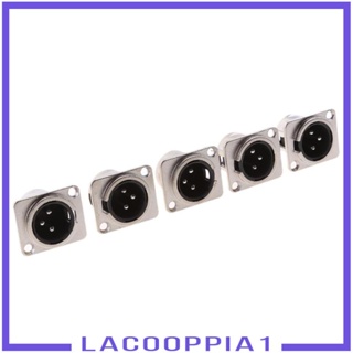 [Lacooppia1] อะแดปเตอร์เชื่อมต่อแผงไมโครโฟน XLR 3 Pin ตัวผู้ 5 ชิ้น