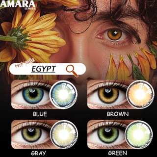 Amara คอนแทคเลนส์ สีน้ําตาลธรรมชาติ สีเขียว 14.0 มม. สําหรับผู้ชาย