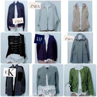 แบรนด์CK/ZARA/Gap/Japan เสื้อกันหนาวชาย/หญิง/กันลม คละแบบ