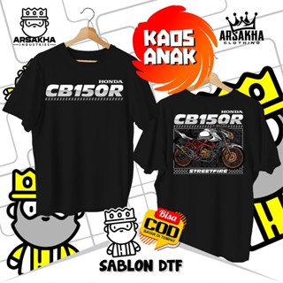 Kaos Anak Honda CB150R Streetfire V2 Velk Jari Distro เสื้อผ้าฝ้าย หวี 30S - Arsakha