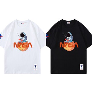 NASA อย่างเป็นทางการร่วมแบรนด์ใหม่ผ้าฝ้ายแขนสั้นเสื้อยืดหลวมกีฬา Yu ตกปลาพิมพ์ครึ่งแขน ใหม่_30