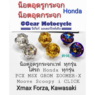 น็อตปิดรูกระจกเวฟ xmax forza kawasaki ทุกรุ่น (สแตนเลส) น็อตอุดกระจก น็อตอุดรูกระจกเวฟ (ราคาต่อ 1คู่)