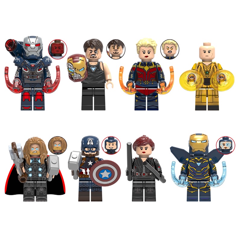 อิฐ Super Heroes Thor Loki Captain Man Building Blocks ตัวเลขสําหรับของเล่นเด็ก