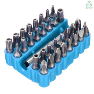 ชุดดอกสว่านไขควง CRV6150 Torx Hex Star พร้อมที่จับแม่เหล็ก สําหรับสว่านไขควง 33 ชิ้น [2][มาใหม่]