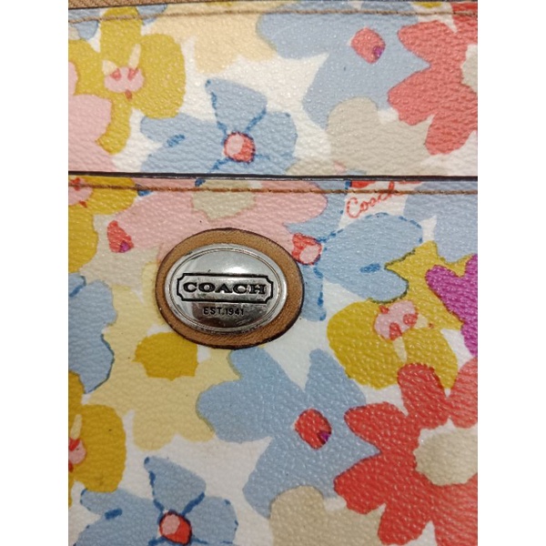 กระเป๋าสะพายข้าง กระเป๋าcoach กระเป๋าลายดอก