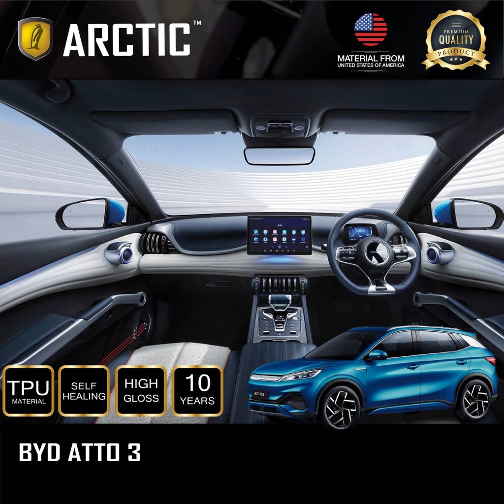 ฟิล์มกันรอยภายในรถ / จุดเสี่ยงภายนอก สำหรับ BYD Atto 3 (2022-2025) - by ARCTIC (โปรดระบุส่วนที่ต้องก