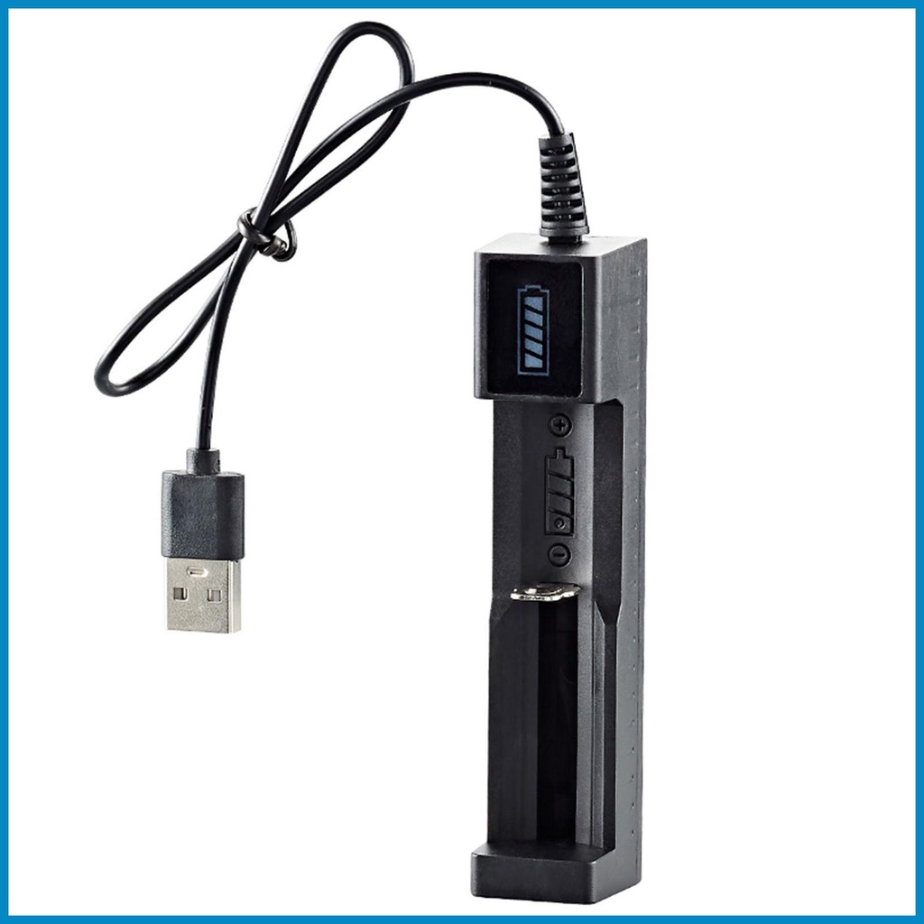 Universal Battery Charger Single-Slot อัจฉริยะเหมาะสําหรับ Li-ion แบตเตอรี่ 10440 14330 14500 16500 