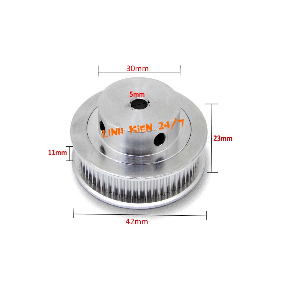 เกียร์อลูมิเนียม PULLEY 3M40 สายพาน WIDE 11MM SHAFT 5MM
