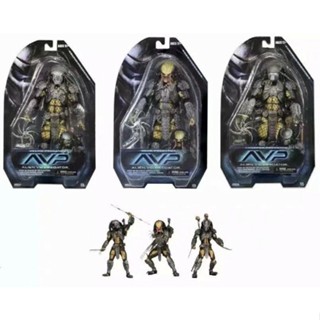 โมเดลฟิกเกอร์ Neca Predator AVP Jagged รุ่น 14 Wave 14th Generation Cat Face Celtic Scar ขนาด 23.3 ซม.