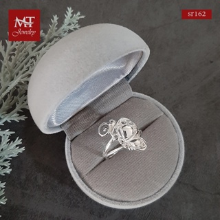 MT แหวนเงินแท้ รูปผีเสื้อ ไซส์: 56 Solid 925 Sterling Silver Ring (sr162) MT Jewelry มณีธารา