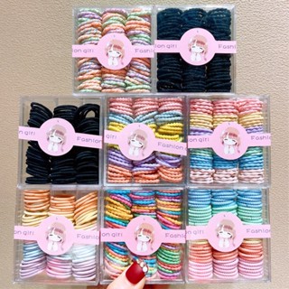 (พร้อมกล่อง) ยางรัดผม ไม่เจ็บผม สีสันสดใส น่ารัก สไตล์เกาหลี…