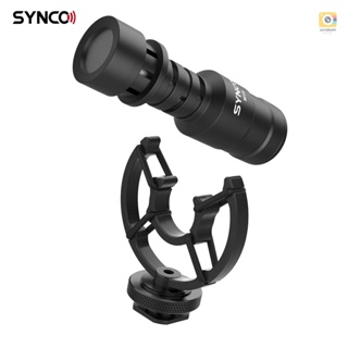 Synco Mic-M1S ไมโครโฟนคอนเดนเซอร์ พร้อมเมาท์ช็อต 3.5 มม. TRS &amp; TRRS สําหรับกล้อง DSLR กล้องวิดีโอ สมาร์ทโฟน Vlog ไลฟ์สตรีม