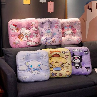 เบาะรองนั่ง แบบนิ่ม ลายการ์ตูน Sanrio Cinnamon Kuromi mymelody Hello Kitty Stellalou กันลื่น สําหรับตกแต่งบ้าน ออฟฟิศ