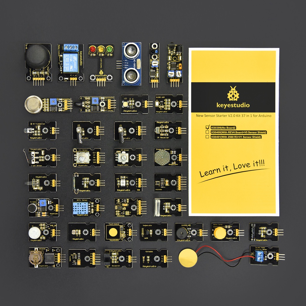 Keyestudio Sensor Starter V2.0 Kit 37 In 1 Box Sensor Kit For Arduino Sensor Kit (Without Arduino Bo