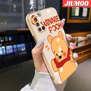 เคสโทรศัพท์มือถือซิลิโคน ทรงสี่เหลี่ยม กันกระแทก ลายการ์ตูนหมีพูห์น่ารัก สําหรับ Samsung A71 5G