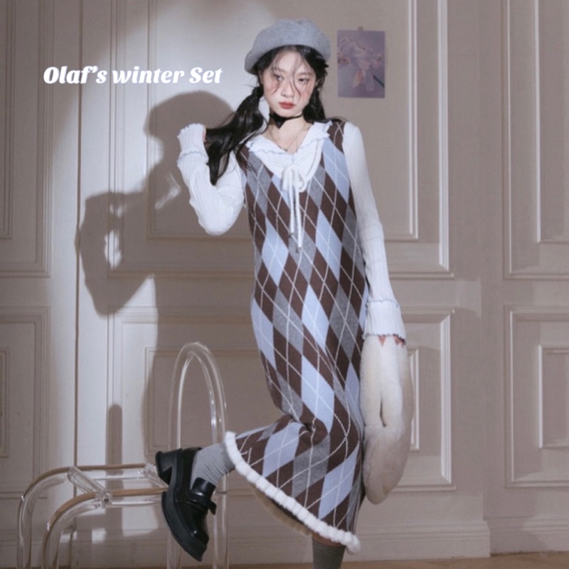 on.december25 ชุดเซต Olaf’s winter shirt & Dress