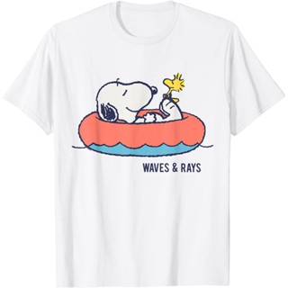 Adult snoopy Peanuts Waves and Rays T-Shirts